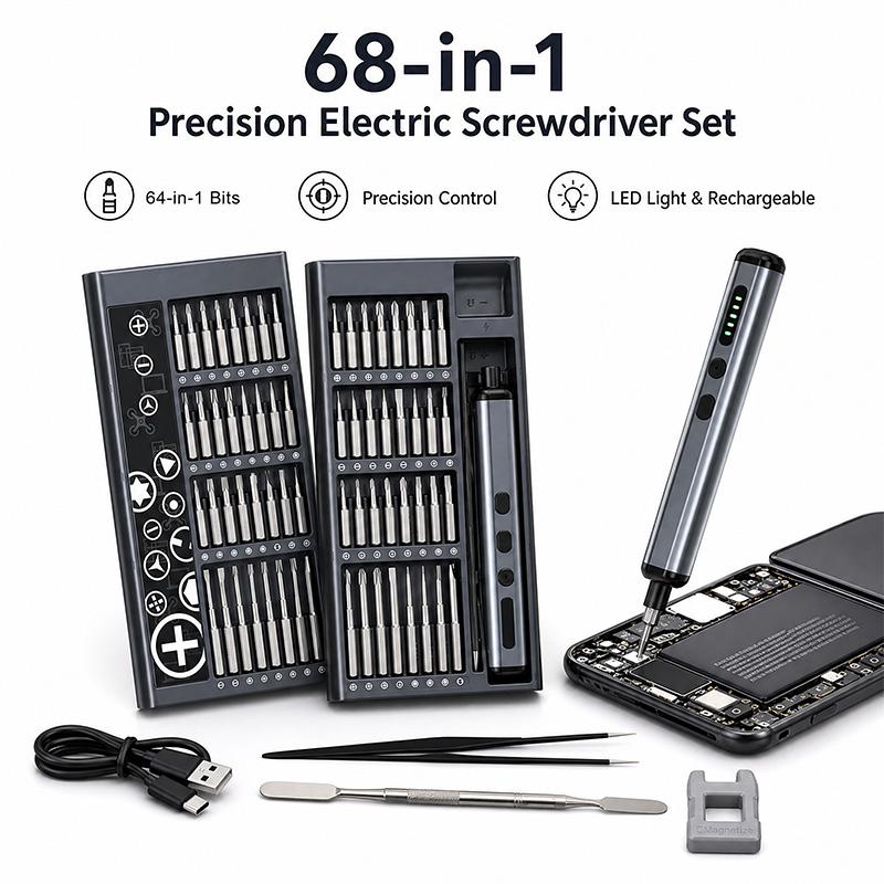 Electric Screwdriver Rechargeable Usb - Conjunto de Chaves de Fenda Elétricas