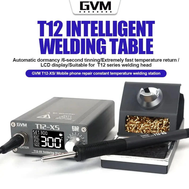 Digital Soldering Station T12 - Estação de Soldagem GVM T12-XS com