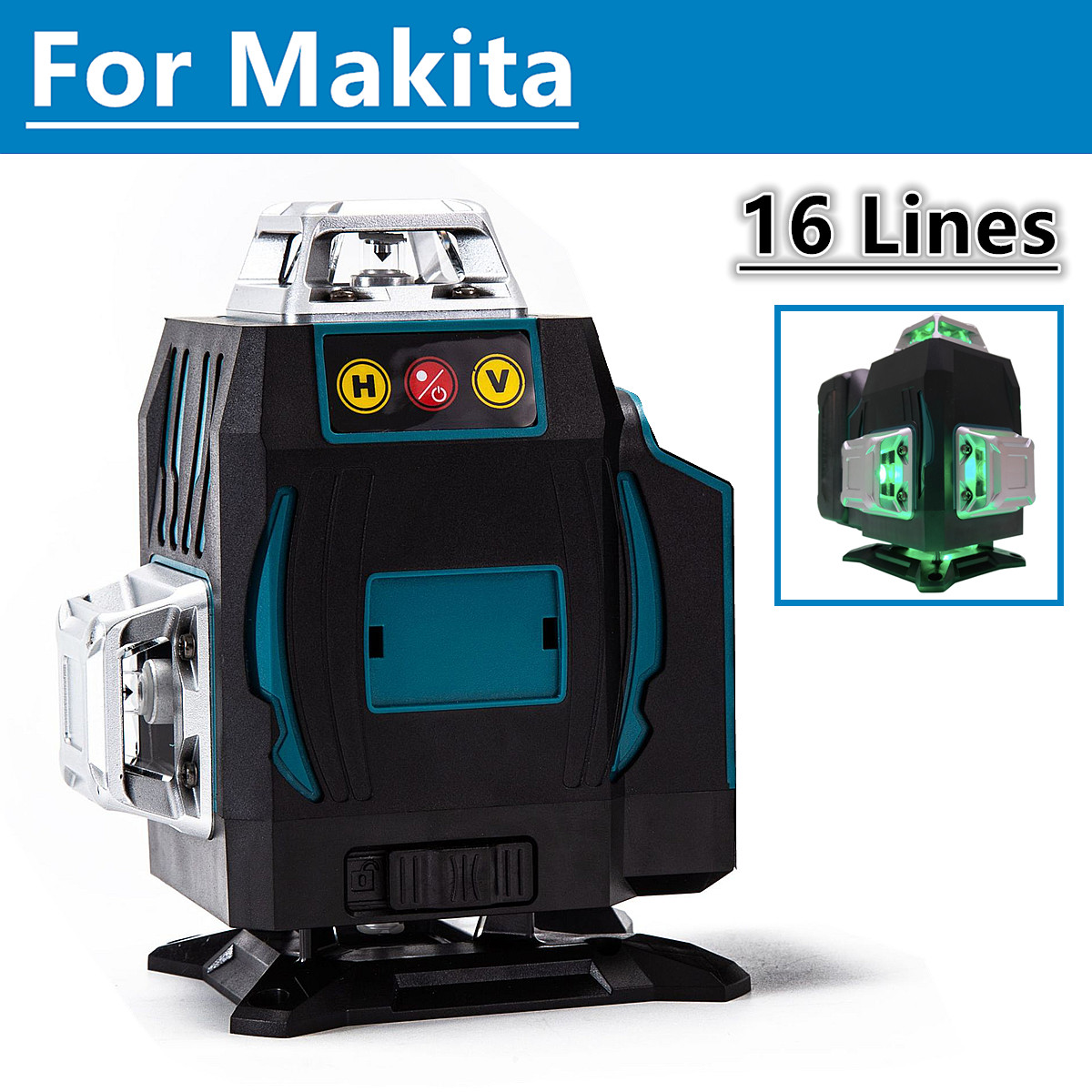 Para Makita 18V Bateria 16 Lin - Laser Level 16 Lines 4D Green avaliação e preço