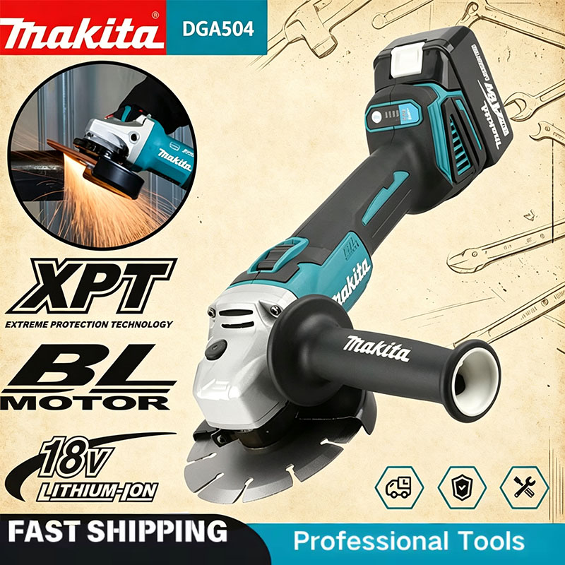 Makita DGA504 18V 6.0Ah 125mm  - Brushless Angle Grinder Battery Powered avaliação e preço