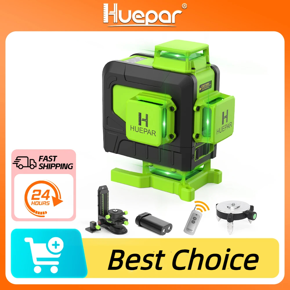 Huepar-4D Nível Laser Feixe Ve - Laser Level 16 Lines 4D Green avaliação e preço