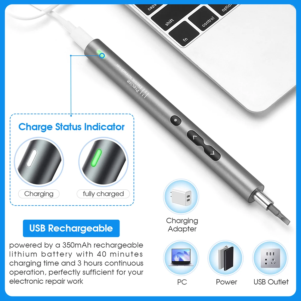 Conjunto de chave de fenda elé - Electric Screwdriver Rechargeable Usb avaliação e preço