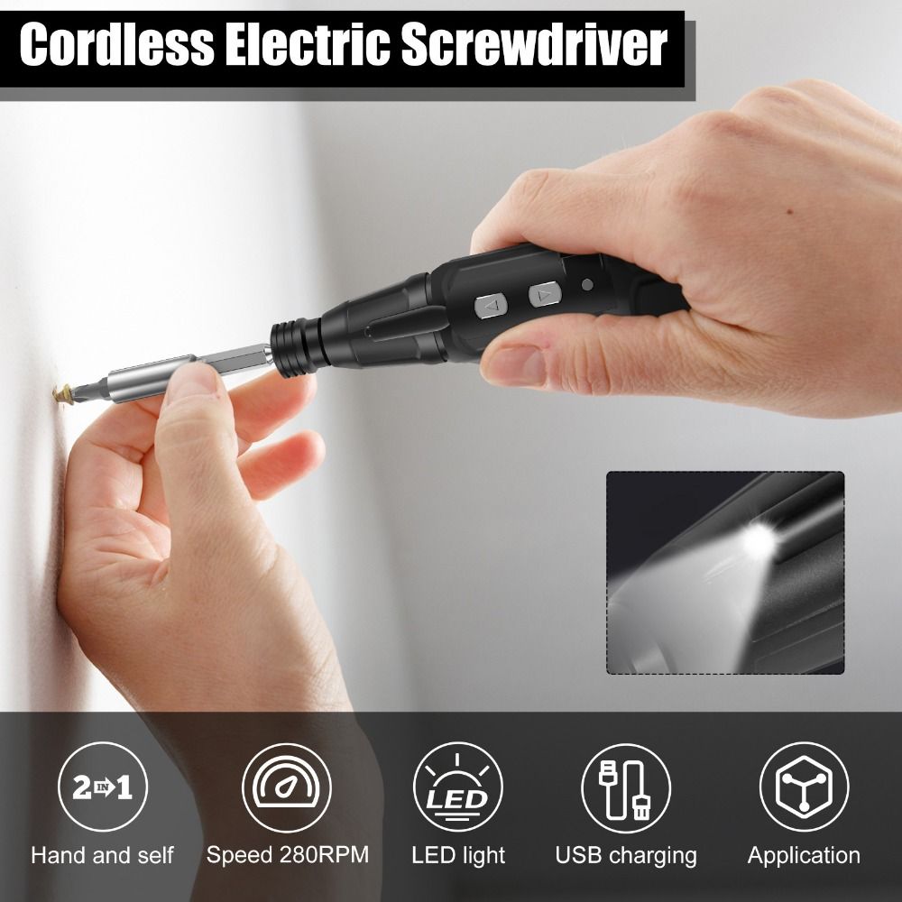 Chave de fenda elétrica 3.6v c - Electric Screwdriver Rechargeable Usb avaliação e preço