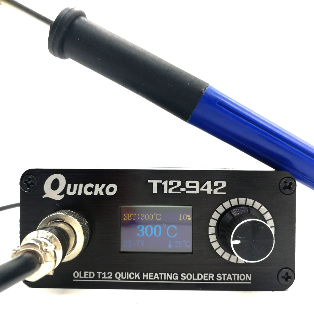 QUICKO MINI T12 STC OLED Estaç - Digital Soldering Station T12 avaliação e preço