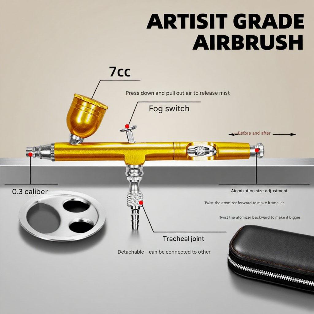 Aerógrafo de dupla ação de 0,3 - Airbrush Kit With Mini Compressor avaliação e preço