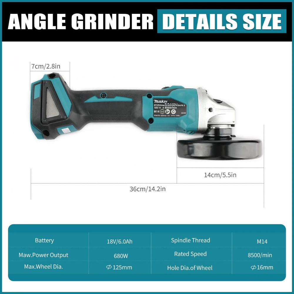 Esmerilhadeira Elétrica Sem Fi - Brushless Angle Grinder Battery Powered avaliação e preço