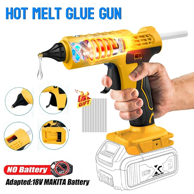 Pistola de cola quente elétric - Hot Melt Glue Gun Cordless avaliação e preço